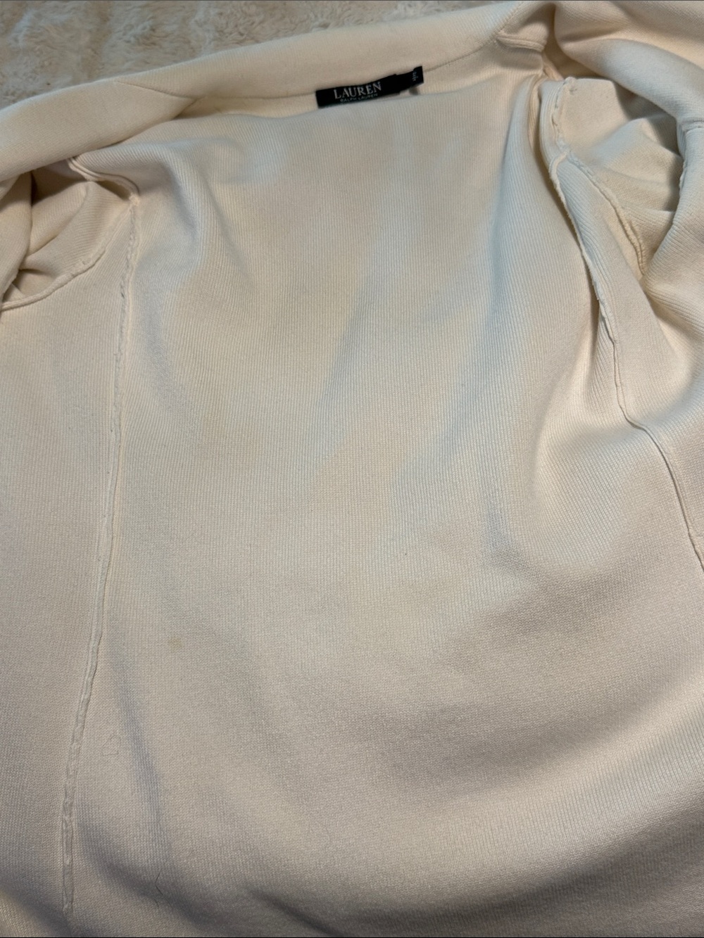 Lauren Ralph Lauren White Blazer with Black Piping and Embellished Crest - Picture 10 of 10